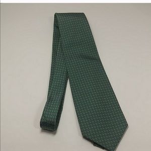 Two ties solid green and pattern green